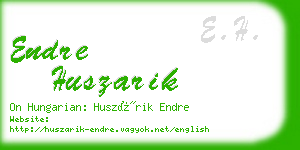 endre huszarik business card